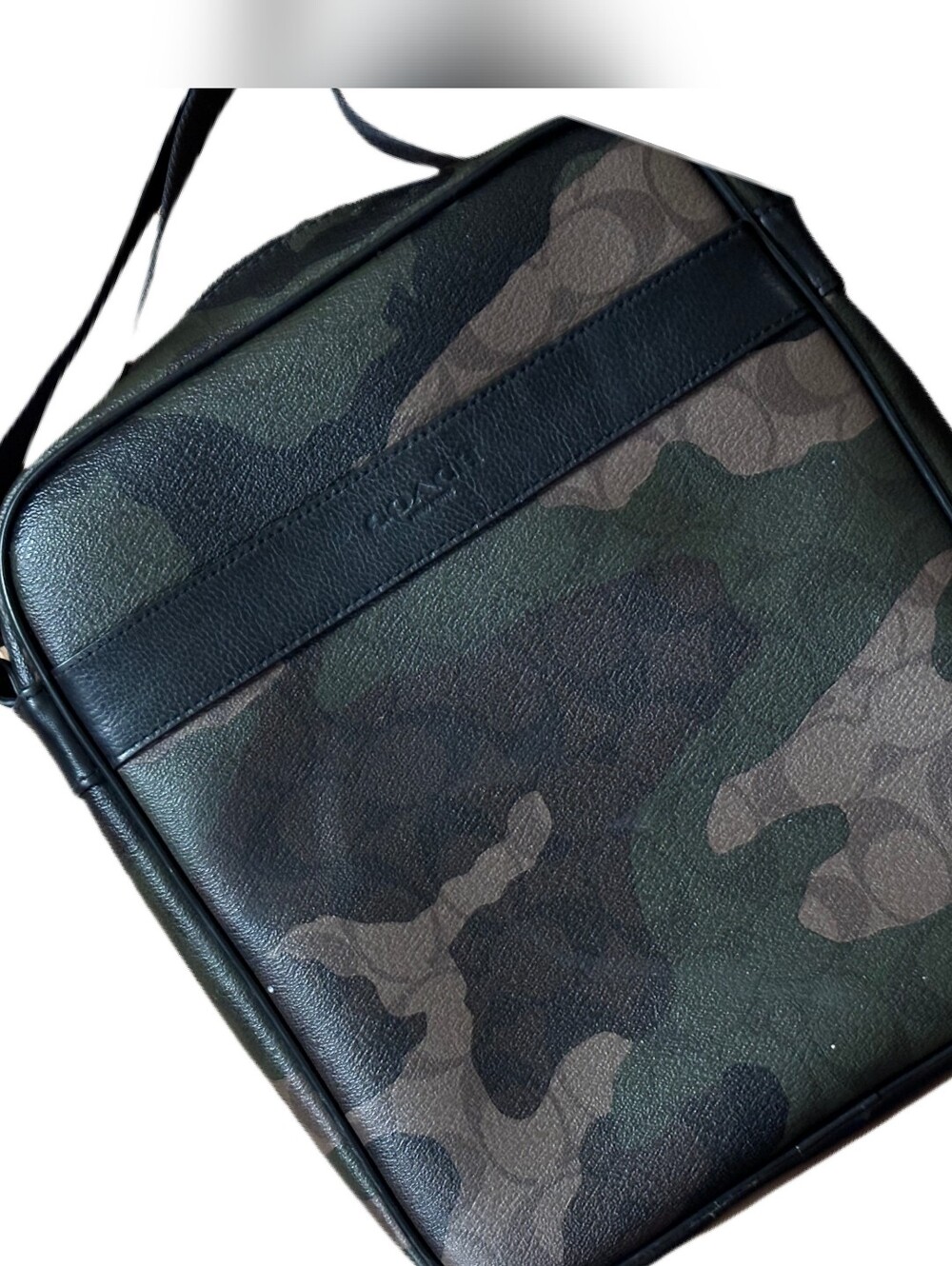 RARE Coach Cross Body Camo Tumbled Leather Backpack